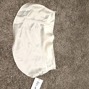 White Satin Crop Top